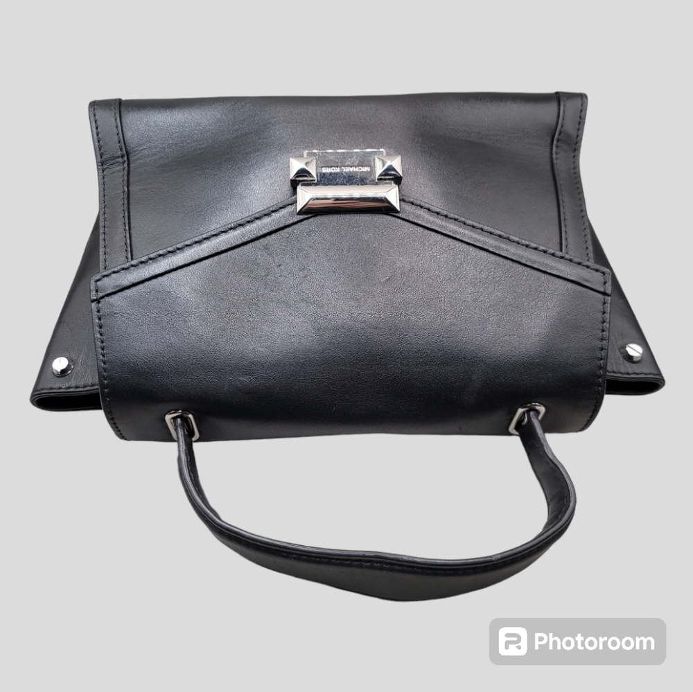 Michael Kors MK Whitney Leather Small Satchel Handbag Black Crossbody Neutral - Picture 3 of 12